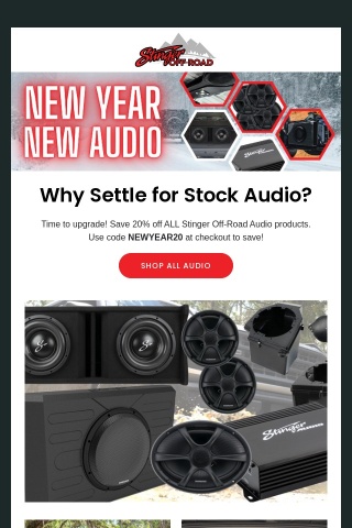 New Year New Audio - Get 20% Off All Audio Products