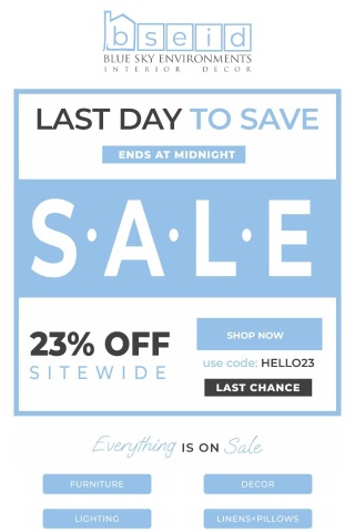 LAST DAY TO SAVE 23%