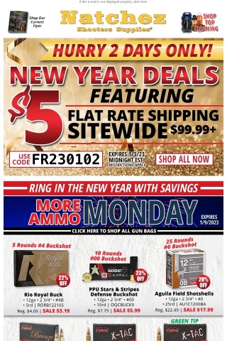 Ring in the New Year with Ammo Savings!