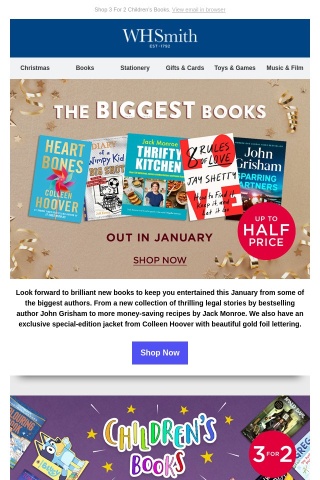 Biggest Books Out In January - Up to Half Price