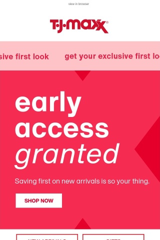 Don't miss your EARLY ACCESS 😲