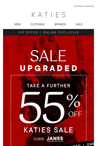 REDEEM ASAP: Extra 55% off sale now on!