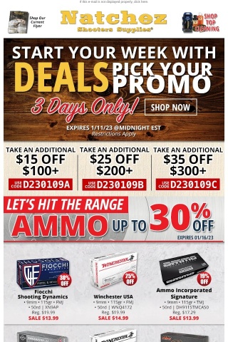 Let's Hit the Range with Ammo up to 30% Off