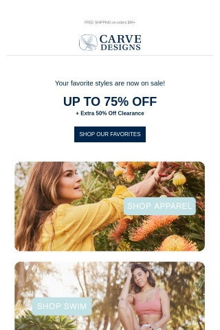 Up to 75% Off + EXTRA 30% Off