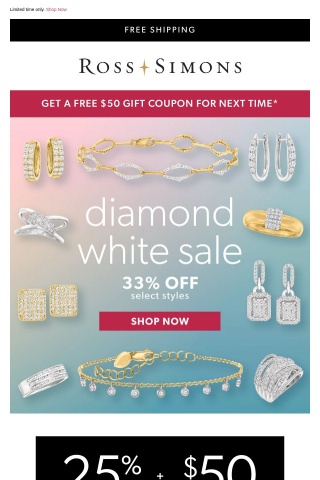 33% off diamonds of your dreams!