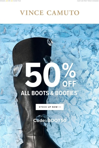 Happy Friyay! 50% Off Boots & Booties​