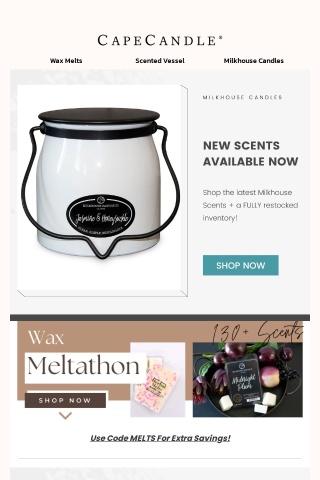 Wax Melts Coupon Code Inside + NEW Milkhouse