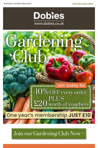 10% OFF EVERY order & £20 worth of vouchers – JUST £10!
