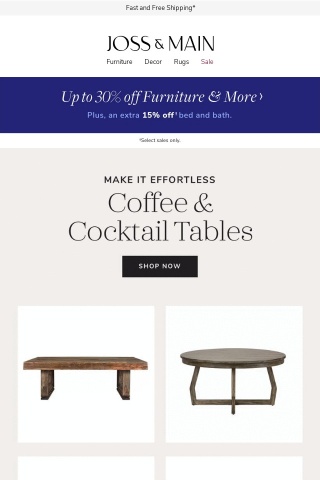 COFFEE TABLES you'll love (trust us)