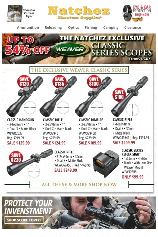 Exclusive Weaver Classic Series Scopes Up to 54% Off