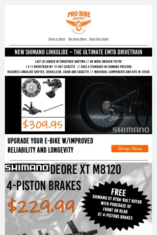 Shimano XT Linkglide E-Bike Groupset Now Available!