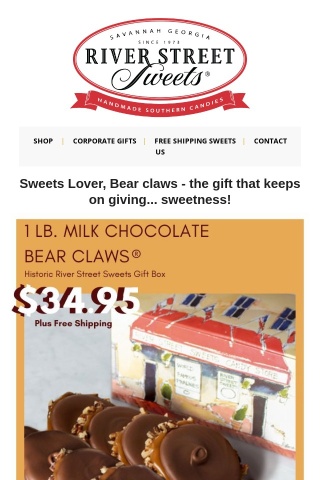 Our Bear Claws® Are $36.95 Plus Free Shipping!