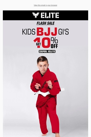 Flash Sale: Get 10% Off On Kid's Core BJJ Gi's in Special Colors