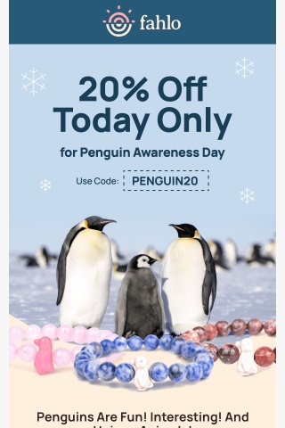 It's Penguin Awareness Day! 🐧 20% OFF All Passage Bracelets