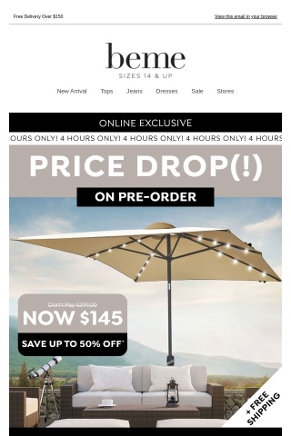 Today ONLY | Best Selling Outdoor Umbrella NOW $145 Don't Pay $299