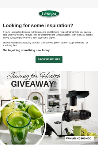 Browse Over 250 FREE Recipes or Win BIG!