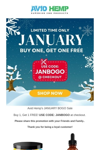 Last Chance to SAVE 🎉❄️JANUARY BOGO🎈❄️ Code: JANBOGO