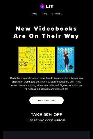 New videobooks + 50% off - a great way to start the new year