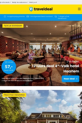 Hier is het wél lekker weer💗 72-uurs deal 4*-Valk hotel Haarlem v.a. €57 & meer deals