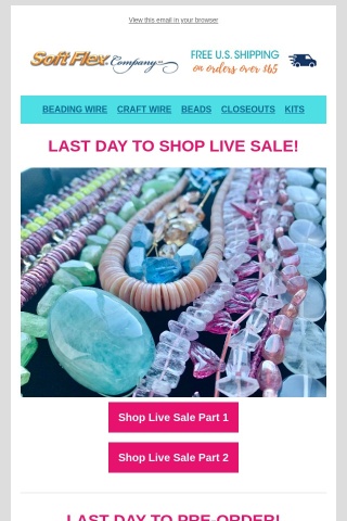 LAST DAY TO SHOP LIVE SALE!
