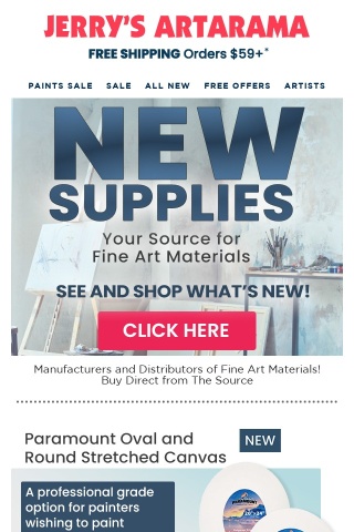 NEW Supplies at Jerry's – Shop New Art Supplies Online