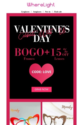 Want Valentine's Day deal? Here! BOGO + 15% OFF!