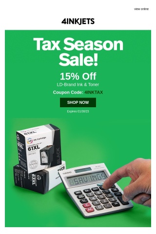 📩  This limited-time Tax Season Sale offer is a must-see: 15% Off