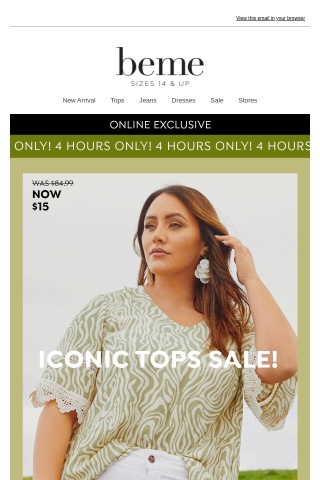 Biggest $15* Iconic Tops Sale | 4 HOURS ONLY!