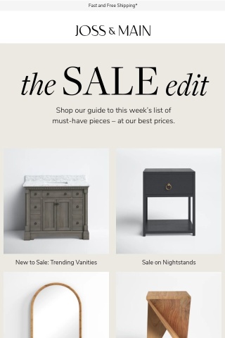 The vanity sale you can't miss ⇰