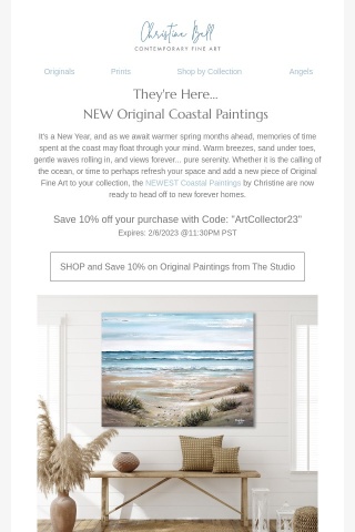 ✨ 🎨  NEW 2023 ORIGINAL Coastal Paintings are off the Easel and ready for Collectors Walls!