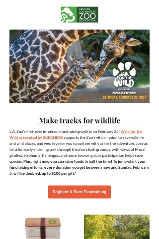Challenge Match: Walk for the Wild donations doubled