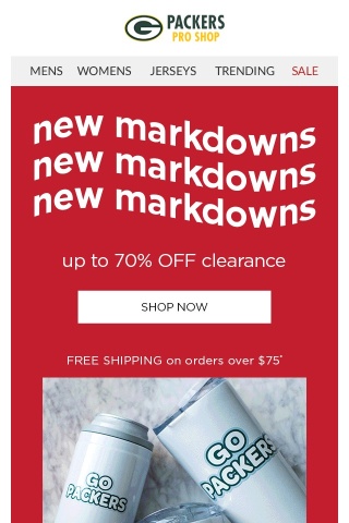 New Clearance Markdowns - Up to 70% Off