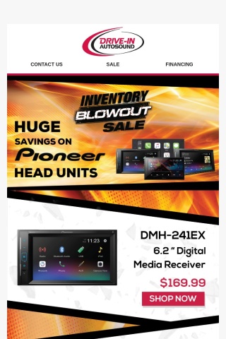 Save Big on Pioneer Head Units During the Inventory Blowout Sale!