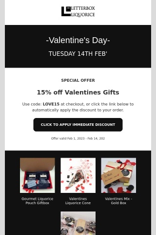 Valentines Special - Big Discounts on our Valentines Gifts