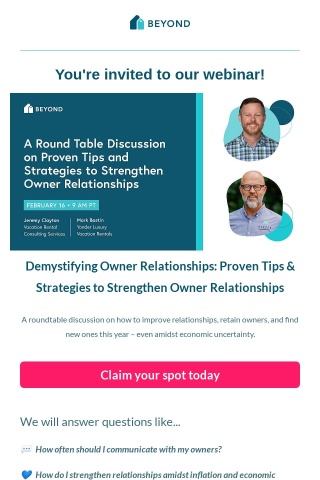 You're invited to our webinar! 💙 Demystifying Owner Relationships: Proven Tips & Strategies to Strengthen Owner Relationships 💙