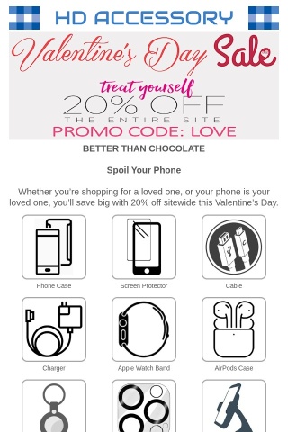 20% OFF Valentine's Day Sitewide Sale