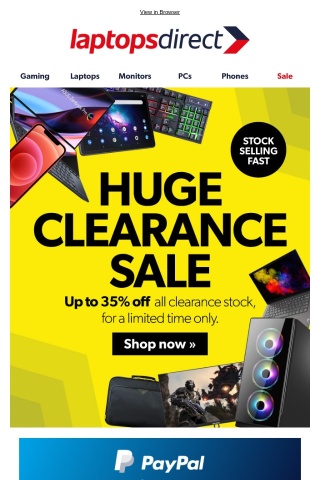 Huge Clearance Sale is here!