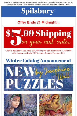 Ends @ Midnight: $5.99 Shipping + NEW Glitter Puzzles 🧩