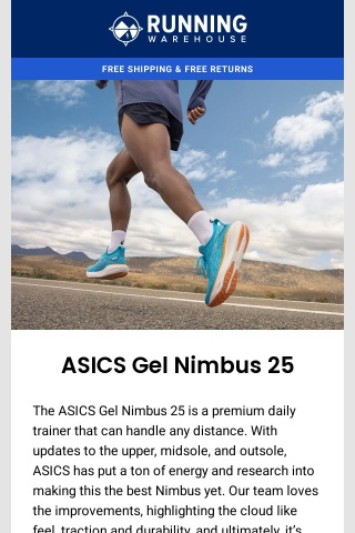 New ASICS Gel Nimbus 25 - Now Available!