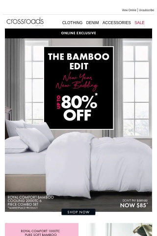 Holy Sheet 😮 Up to 80% OFF the Bamboo Edit!