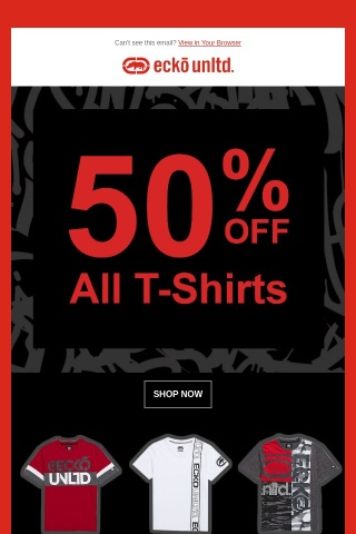 50% off ALL T-Shirts😱