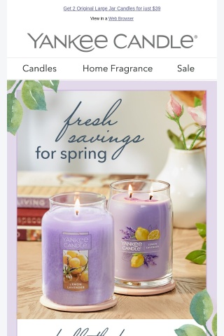 Large Candle deal: Buy 2 and save over $20!