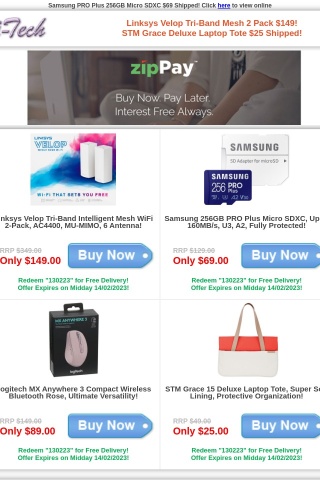 Linksys Velop Tri-Band Mesh 2 Pack $149! STM Grace Deluxe Laptop Tote $25 Shipped!
