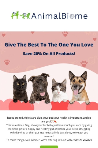Show Your Pet's Gut Some Love This Valentine's Day!💘🐾