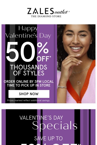 There's Still Time to Save 50% on Their V-Day Gift!