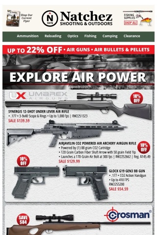 Explore Air Power with Air Guns Up to 22% Off