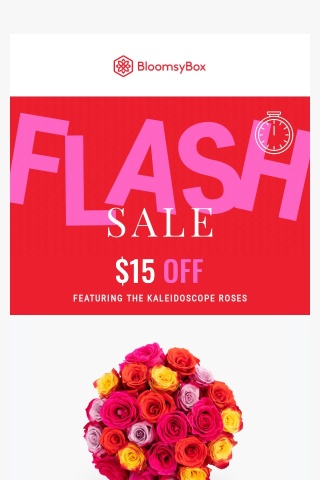 : Get $15 Off and Fall in Love with The Kaleidoscope Rose Bouquet