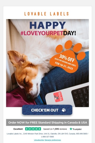 Life is Better with Pets! #LoveYourPetDay SALE