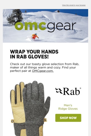 Wrap your hands in Rab gloves!