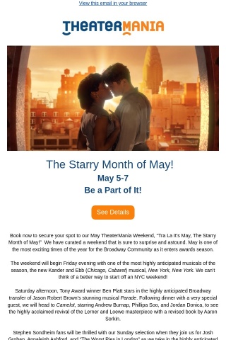 ✩ FILLING UP FAST!  Join us for The Starry Month of May Weekend! ✩